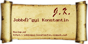 Jobbágyi Konstantin névjegykártya